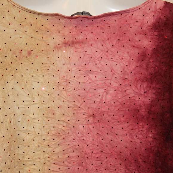 Only Nine Woman Sequin Shirt Cream & Rose Lined 3X - Picture 6 of 8